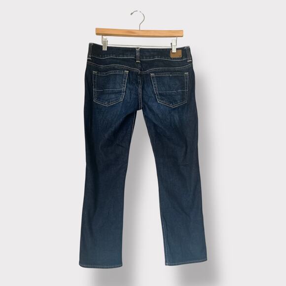 Y2k American Eagle Low Rise Artist Crop Dark wash size 6 - Picture 2 of 5